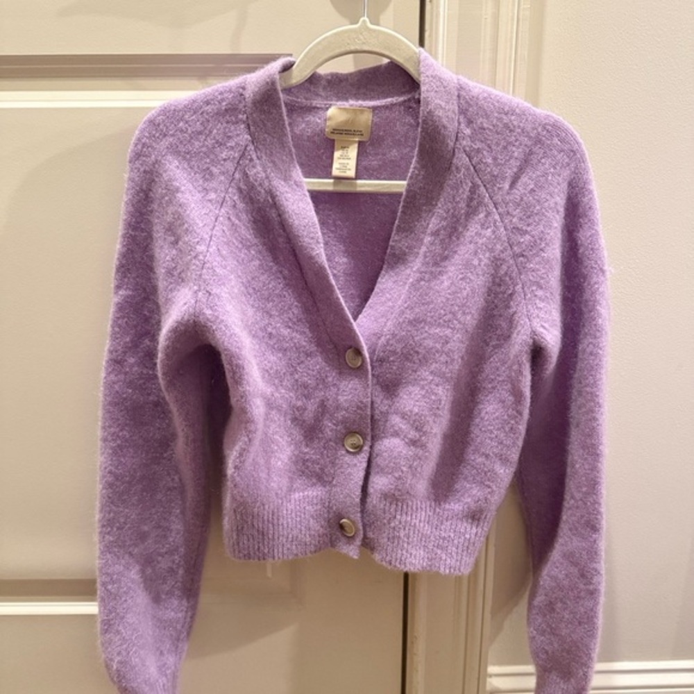 H & M Select Mohair/Wool Purple Women's Sweater Size XS